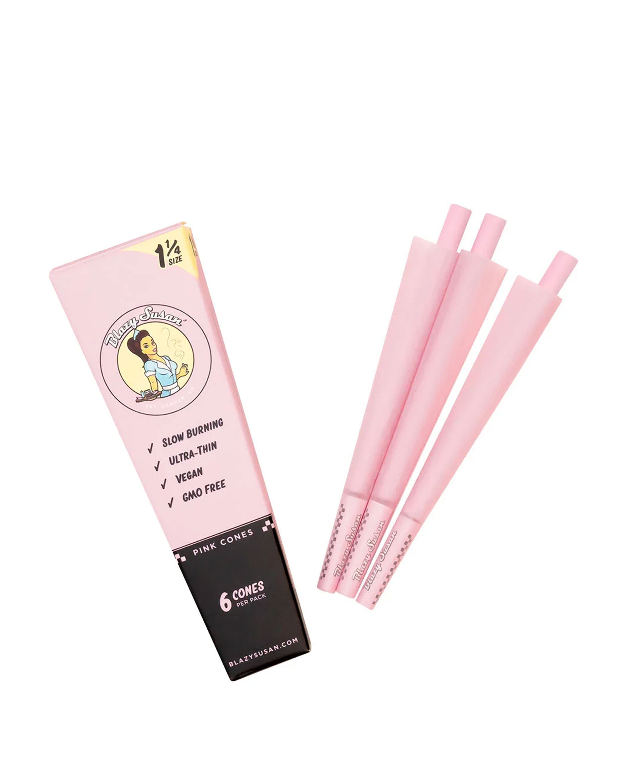 Blazy Susan 1 1/4 Pink 6 Pack Cones