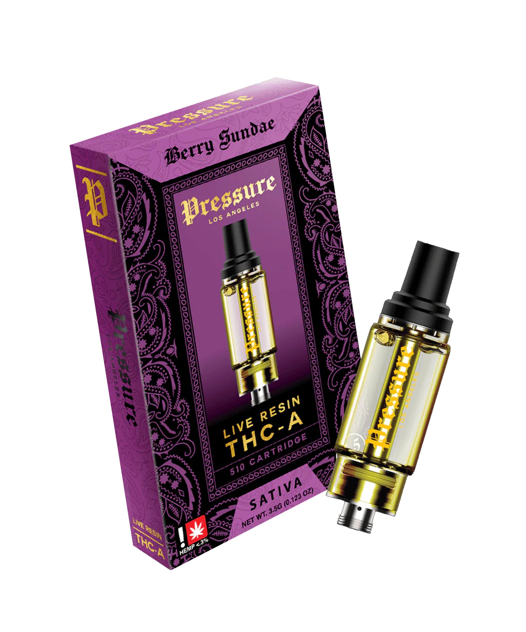 Pressure THCa Live Resin 3.5ML Cartridge Berry Sundae