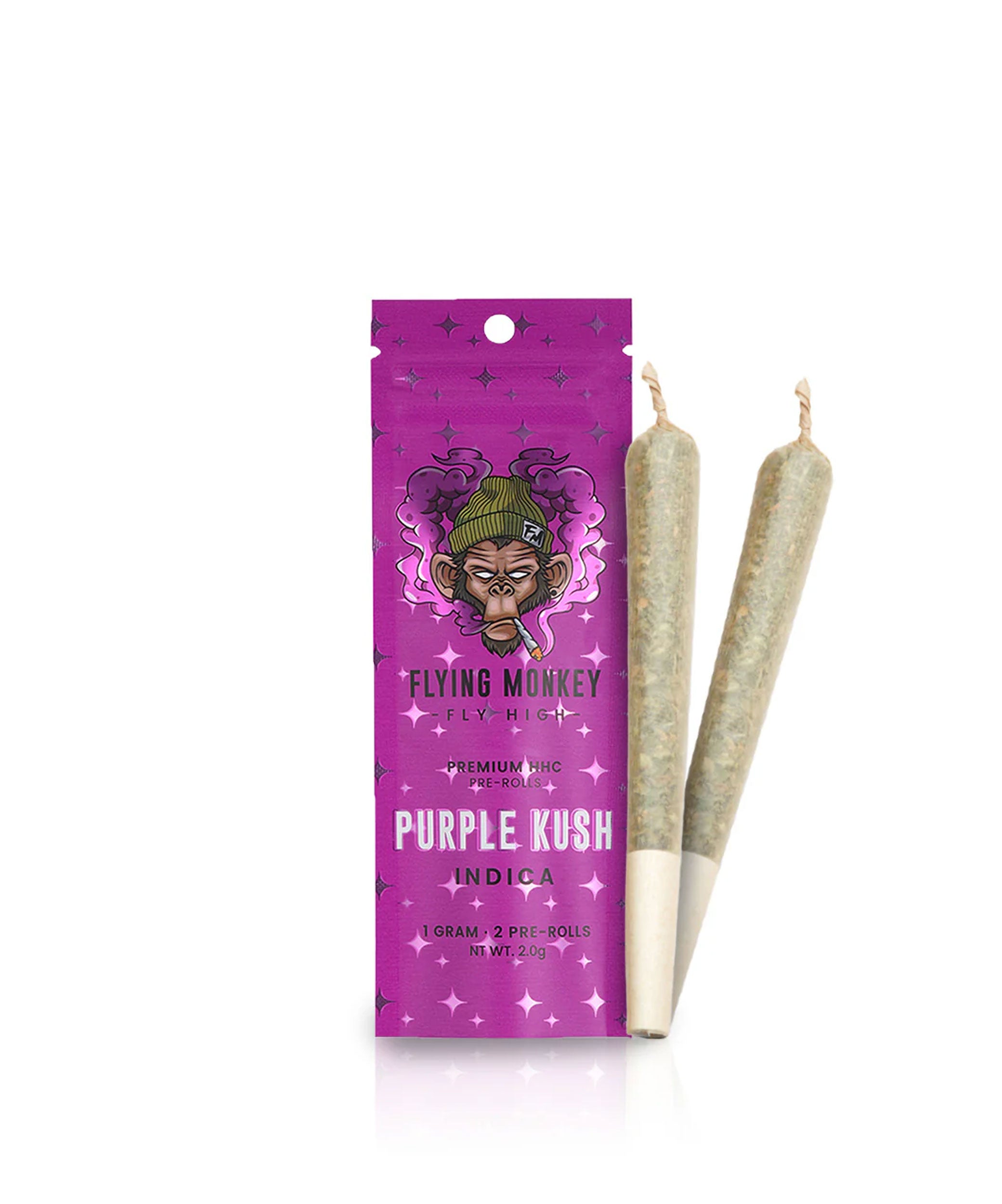 Flying Monkey HHC 2x1G Prerolls Purple Kush