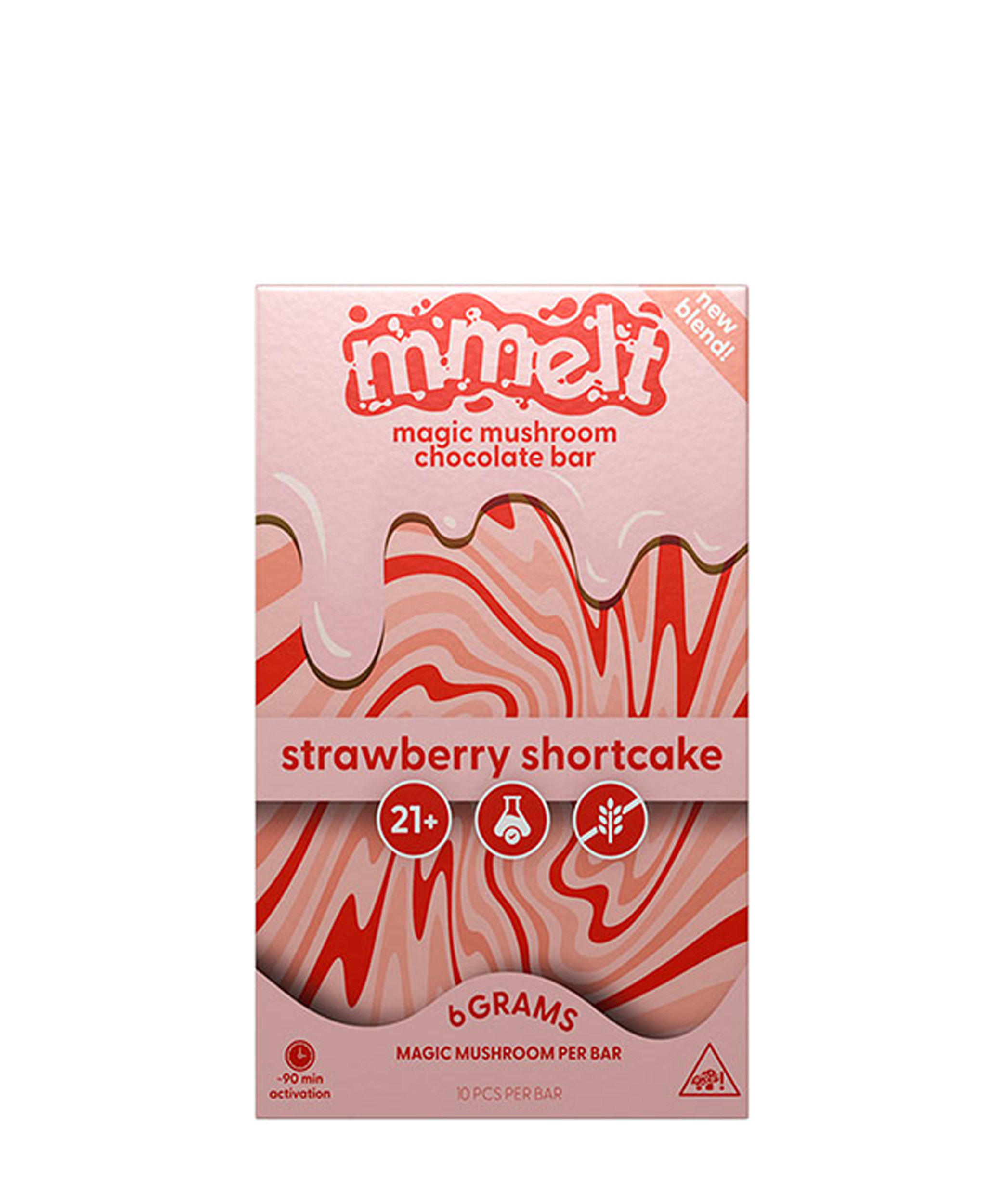 MMELT Mushroom Chocolate 6G Strawberry Shortcake Bar