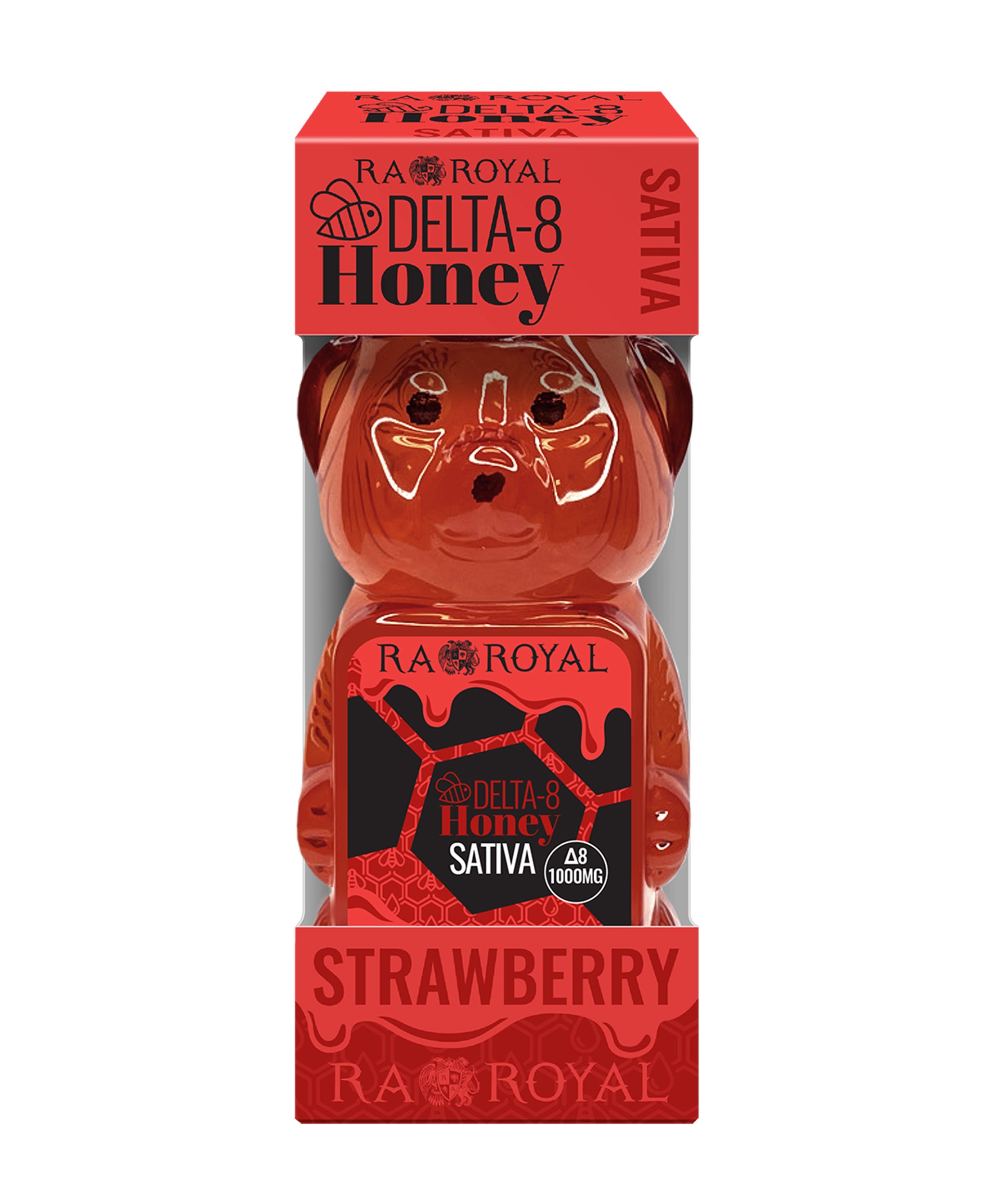 Ra Royal Strawberry Sweet Sativa Delta 8 Honey Bear 1000MG