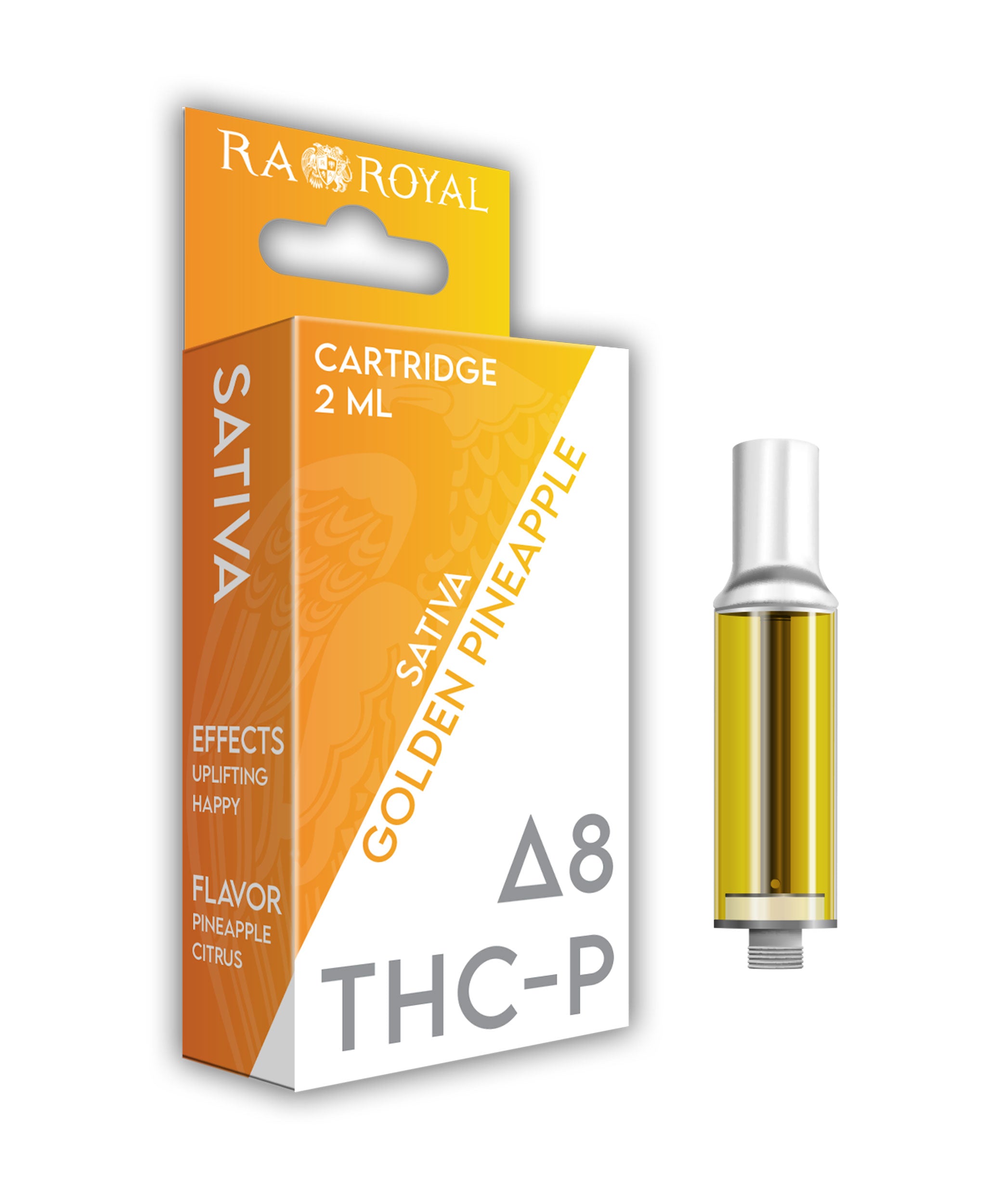 Ra Royal Golden Pineapple Sativa Delta 8 THC-P Cartridge 1800MG