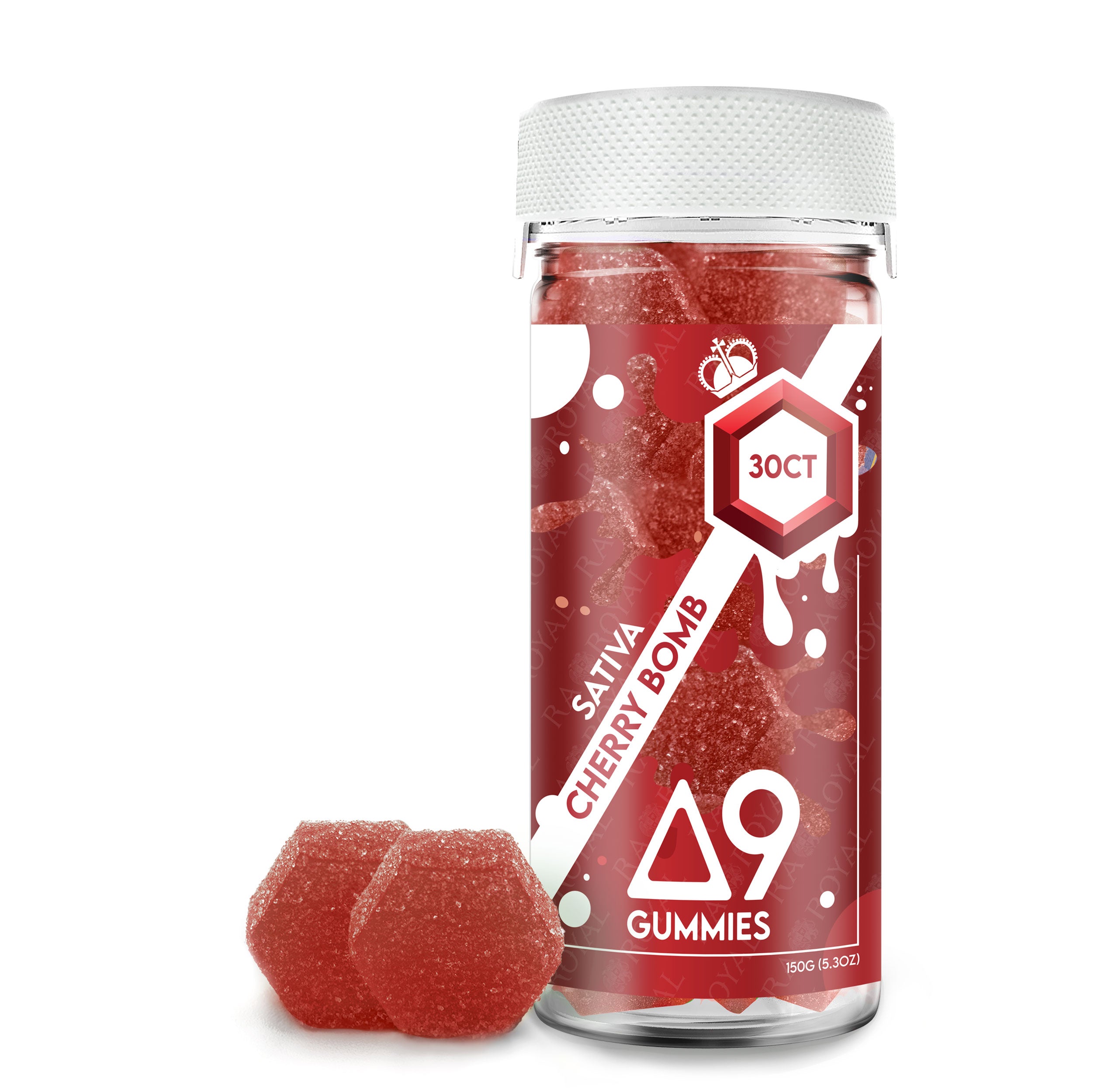 Ra Royal Cherry Bomb Sativa D9 Gummies 1050MG