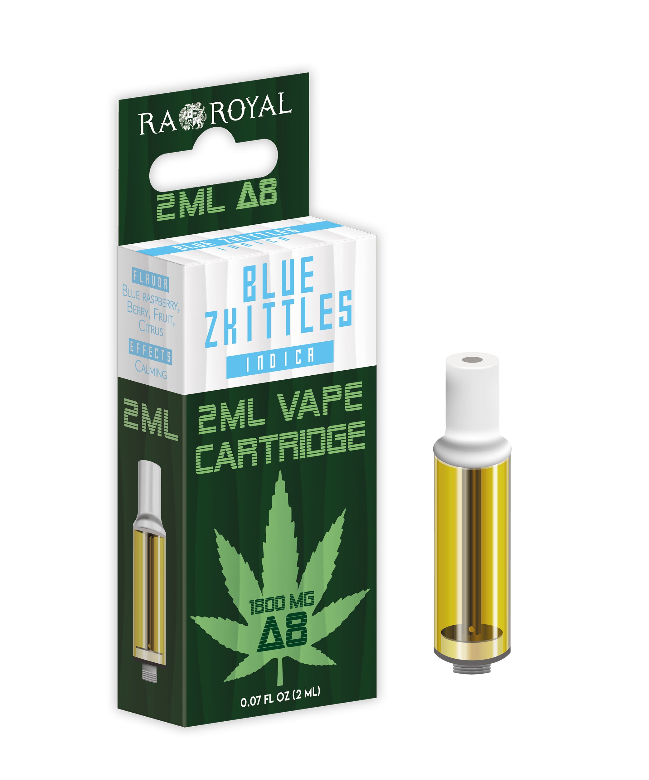 Ra Royal Blue Zkittles Indica Delta 8 2ml cartridge 1800MG