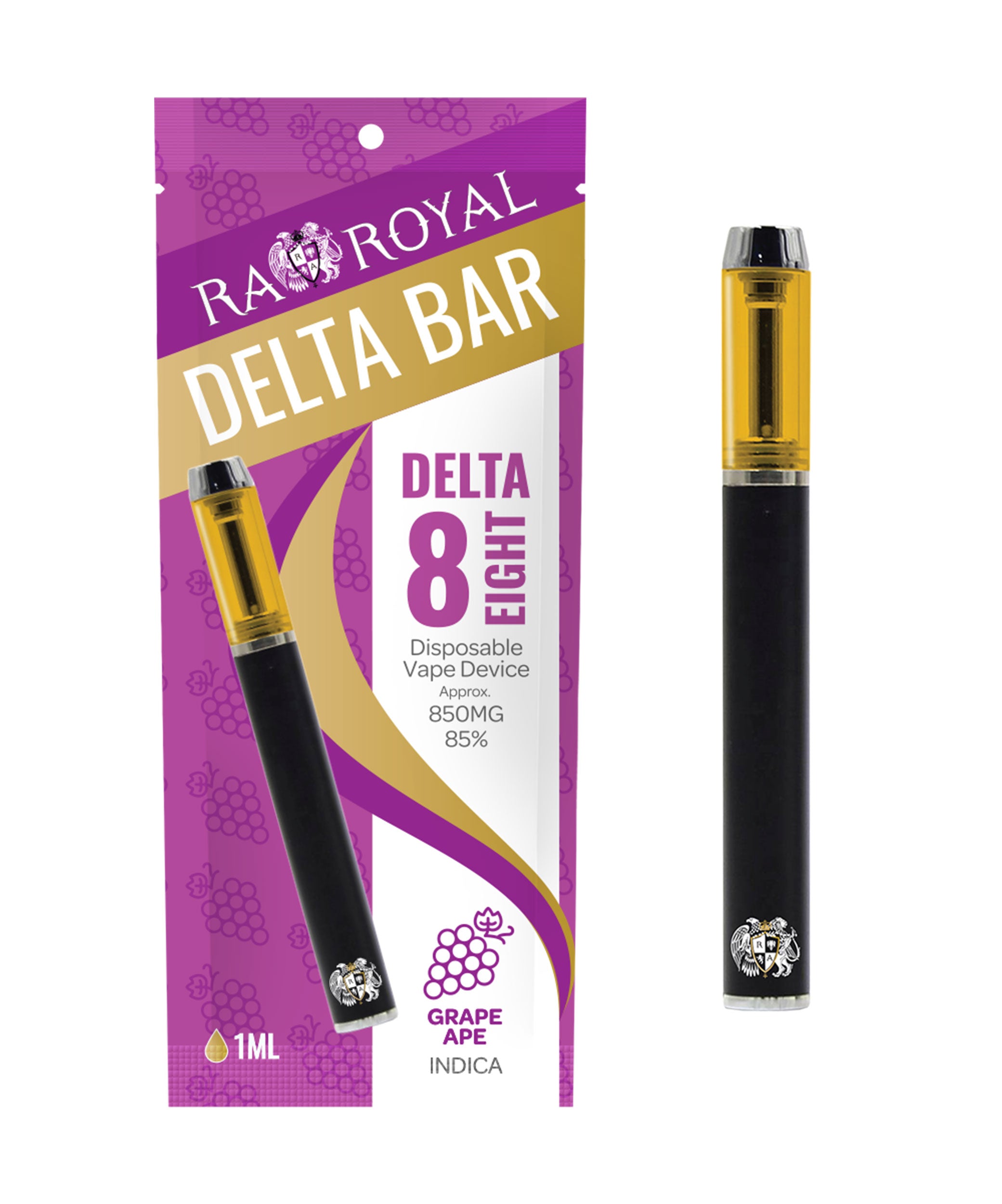 Ra Royal Grape Ape Indica Delta 8 vape 1ML 850MG