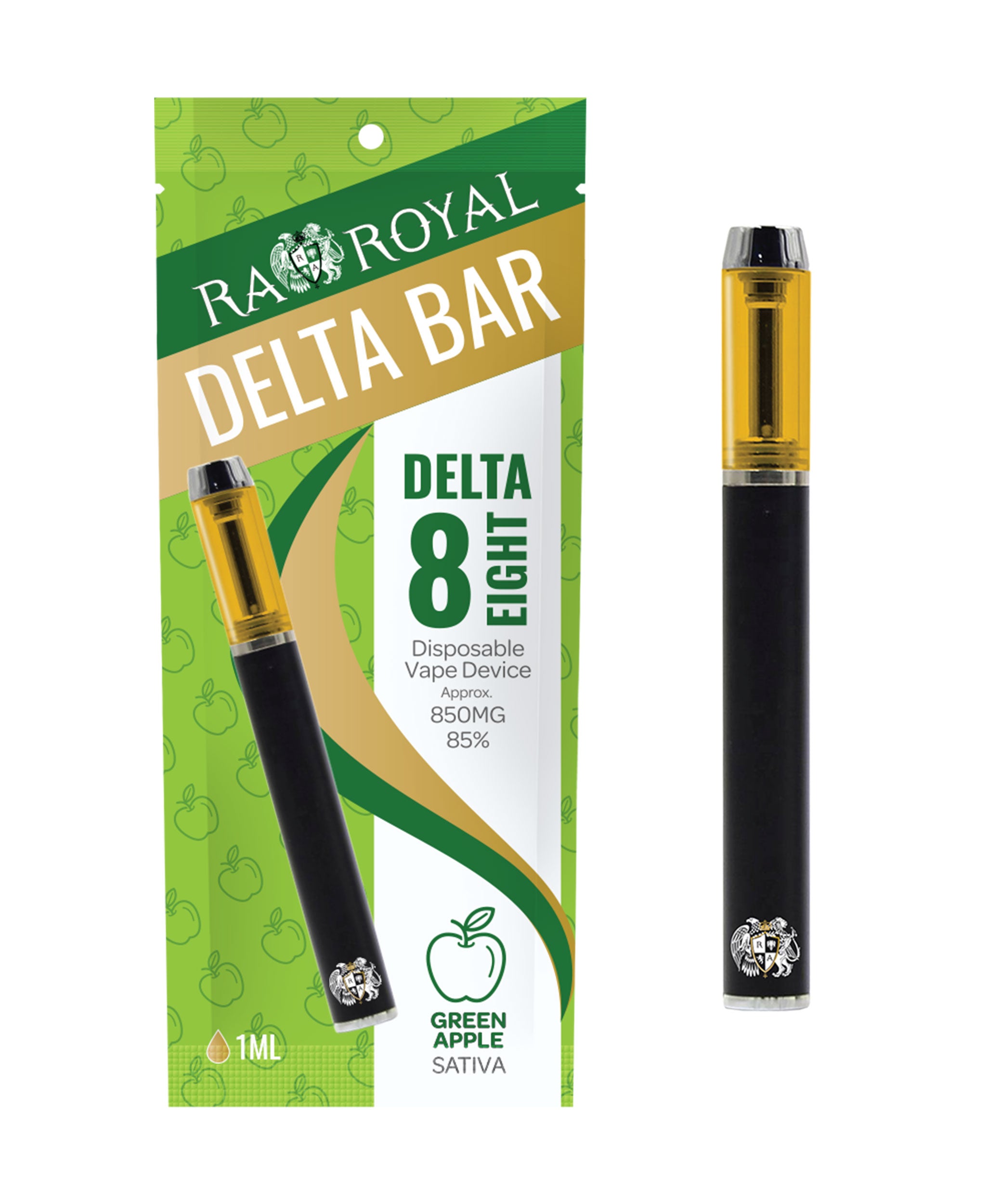 Ra Royal Green Apple Sativa Delta 8 vape 1ML 850MG