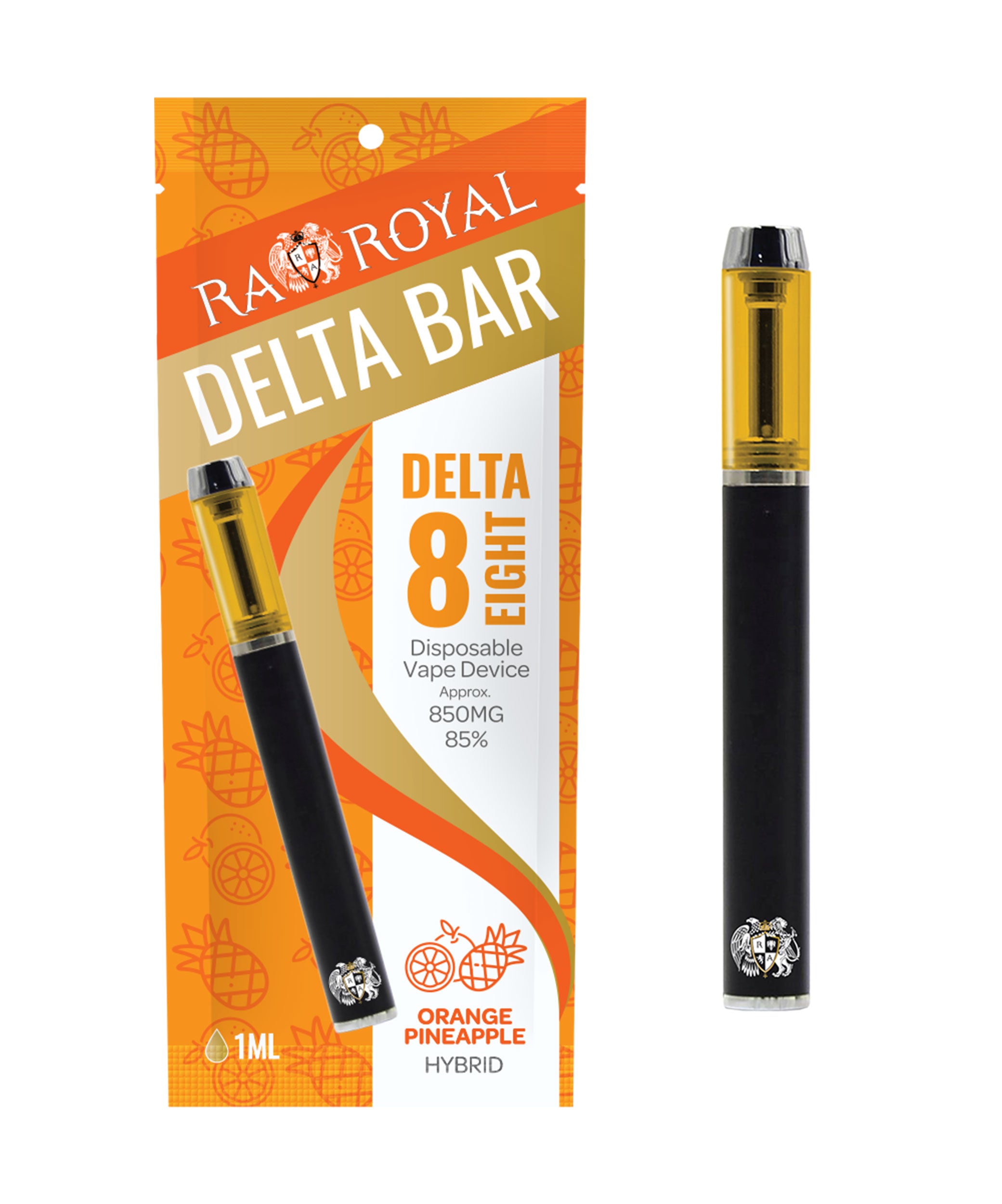 Ra Royal Orange Pineapple Hybrid Delta 8 vape 1ML 850MG