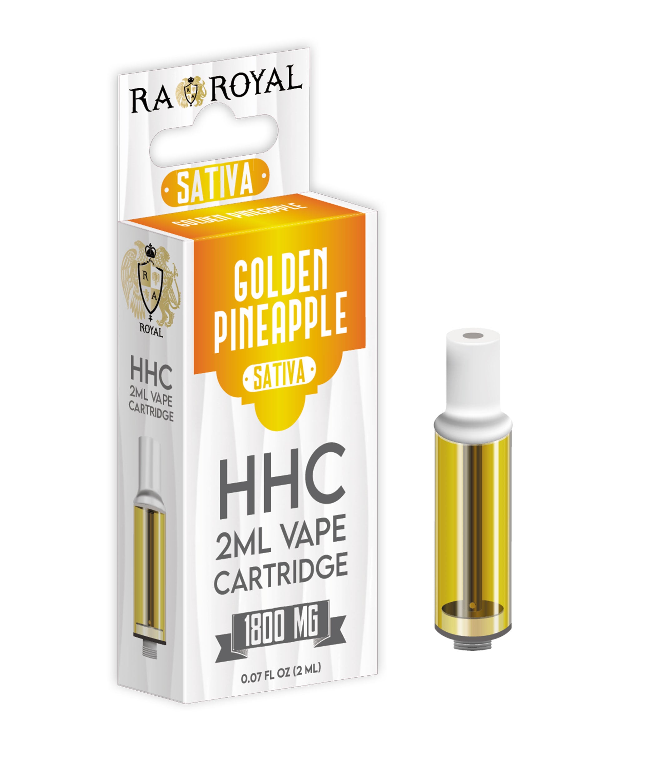 Ra Royal Golden Pineapple Sativa HHC 2ML cartridge 1800MG