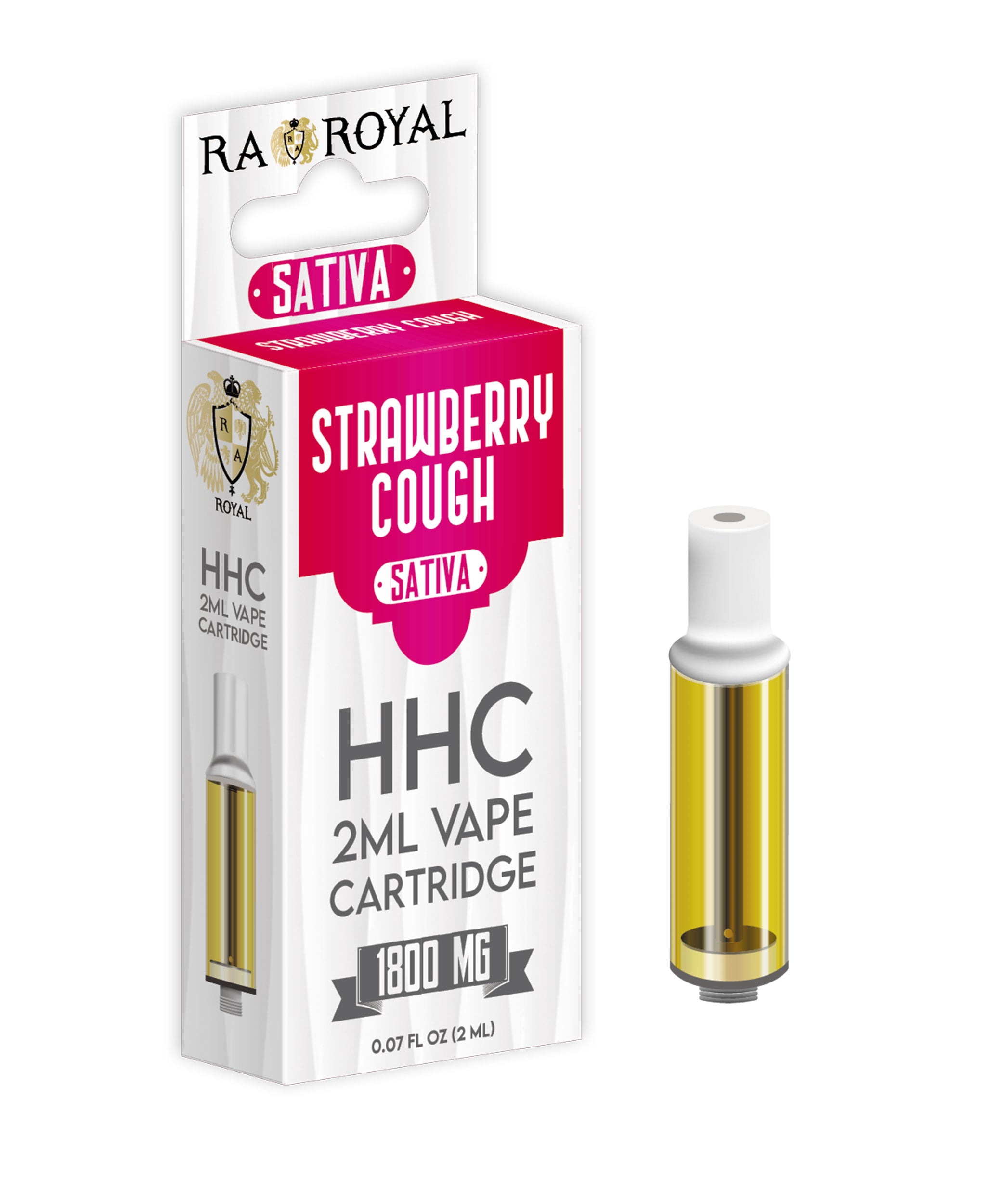 Ra Royal Strawberry Cough Sativa HHC 2ML cartridge 1800MG