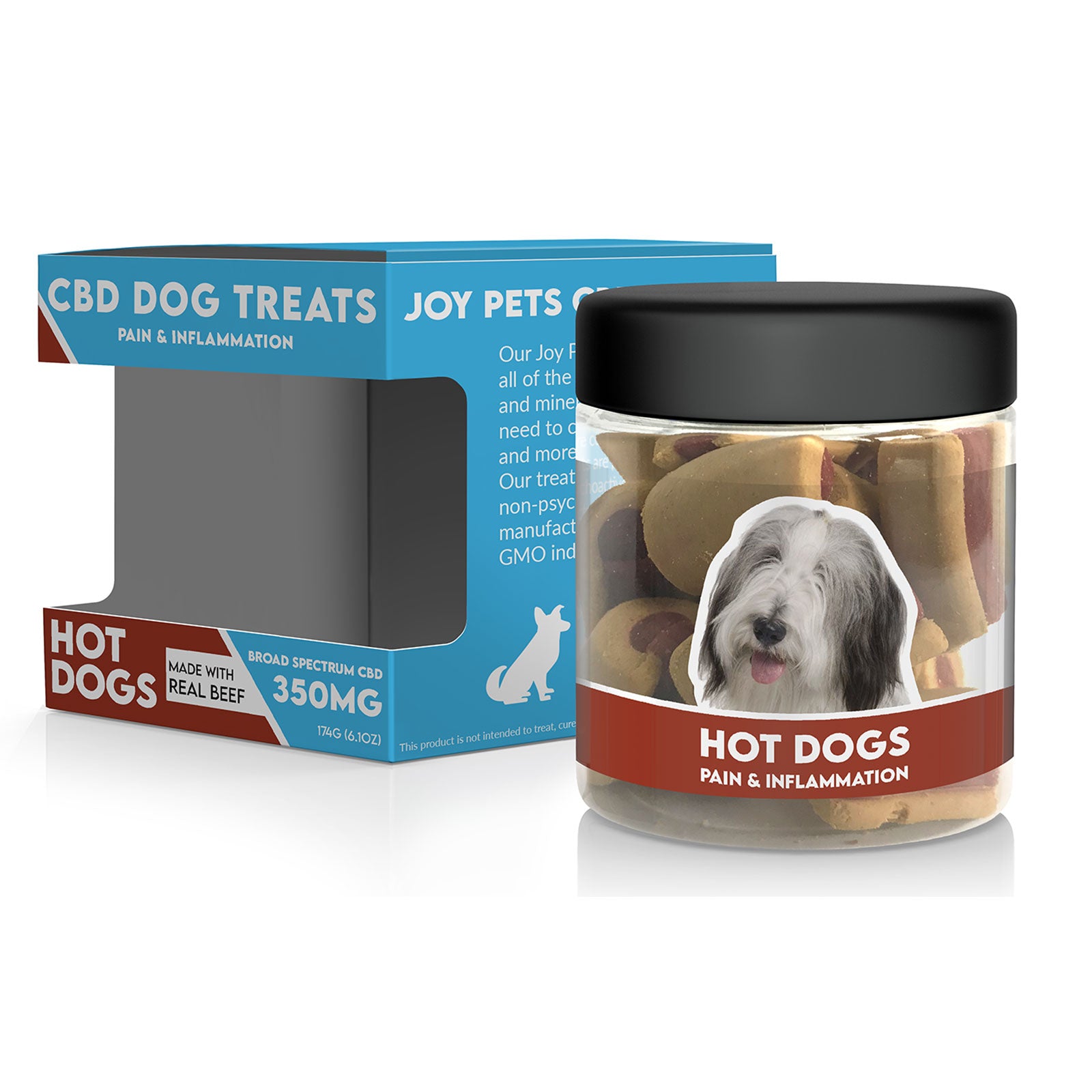 Joy Pets Hot Dogs CBD Dog Treats