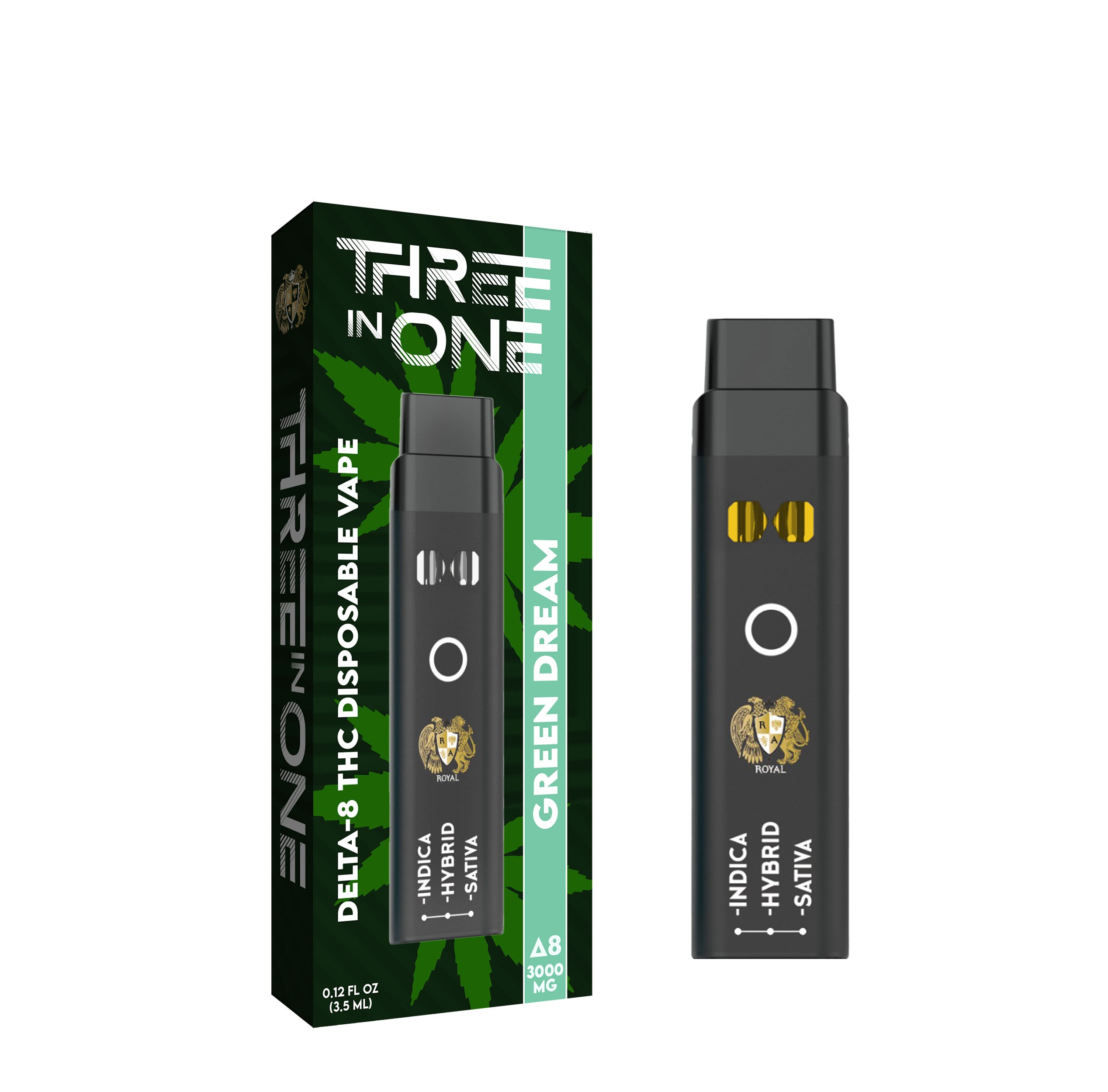 Ra Royal Green Dream 3 in 1 Delta 8 Vape 3000MG